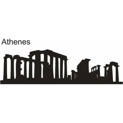 ATHENES Decal Wall Sticker Vinyl Stickers Decor Mural Art Living Room Home Decoration Landmark Skyline Wall Decal