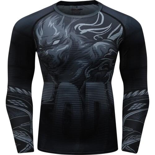 2020 New Factory Custom Long Sleeve Top Sublimated Printed MMA BBJ Rash Guard