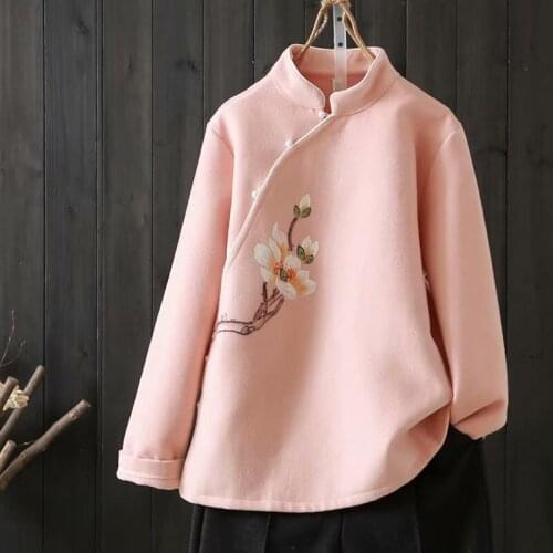 Chinese Style Clothing Women Clothes 2021 Cheongsam Top Chinese Traditional Shirt Blouse New Years Ladies Chinese Tops