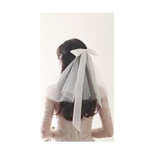 JIN IS YARN 2019 Real Photos One Layer Short Woodland Wedding Veils with Comb New White Ivory Bridal Veils