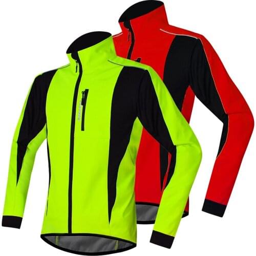 Autumn Winter Thermal Flannel Jacket for Motorcycle,Long Waterproof Wool Coat for Cycling Bicycle mtb,Road bike,Windproof Shirt