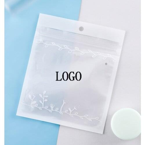 20 Pcs Custom LOGO 14 wire Suspended Self Sealing Storage Bag Jewelry Bag Cosmetic Make Up Tool Packaging Bag Small Item Bags