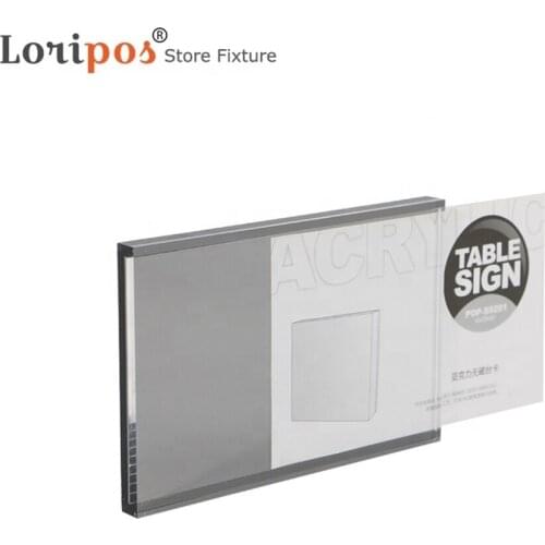 Transparent Cover Back Base Wall Mounted Price Tag Shef Price Display Frame Supermarket Label Holder Picture Frame Desk Sign