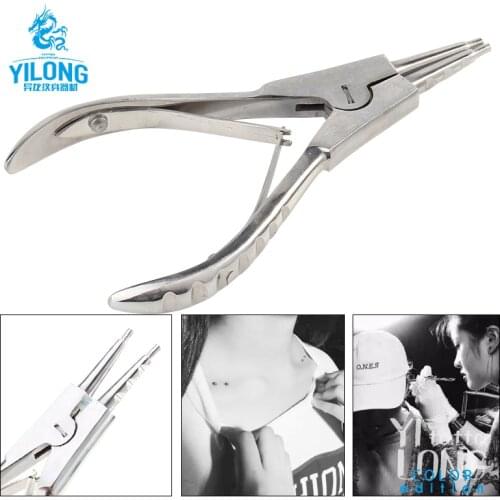 Ear Nose Lip Navel Tongue Septum Forcep Clamp Pliers Tool Surgical Steel Body Piercing Kits Hoop Ring Captive Bead Opening Plier