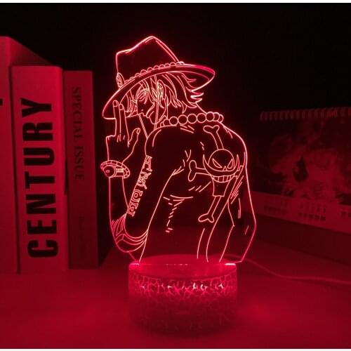 3D LED White Base Lamp Anime Figure Touch Sensor Colorful for Birthday Gift Light Room Decor Cool Anime LED Table Lamp