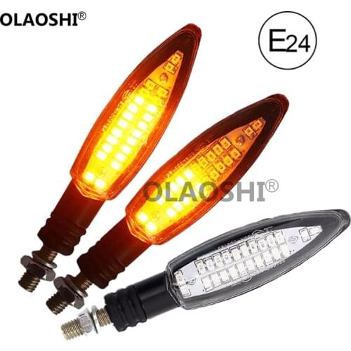 LED Idicators Motobikes Flasher E24 Mark Approved Motorcycle Turn Signal Light Built Relay Flashing Lamp 24LED Blinker