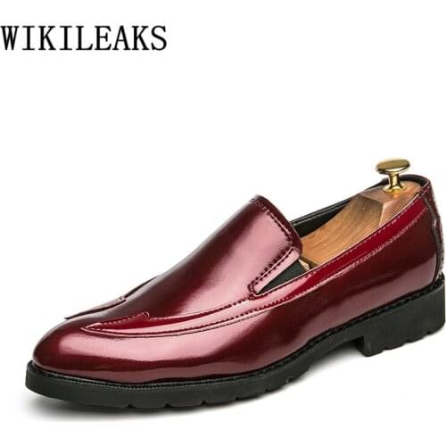 Party Shoes For Men Coiffeur Wedding Shoes Men Elegant Italian Brand Formal Shoes Men Office Sepatu Slip On Pria Erkek Ayakkabi
