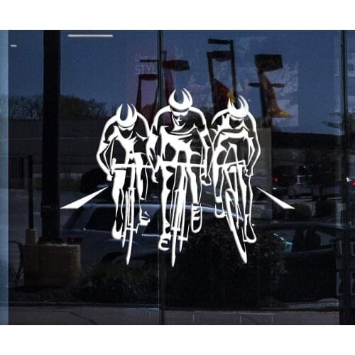 Bicycle Sports Propulsion Competition Window Vinyl Sticker Cyclists Bicycle Decal For Teen Room Sign Mural GA456
