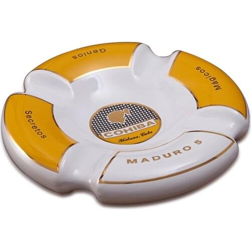 Hot Sale Cigar Ashtray Large Ceramic Ashtray Living Room Creative Personality 4 Slot Ashtray Holder