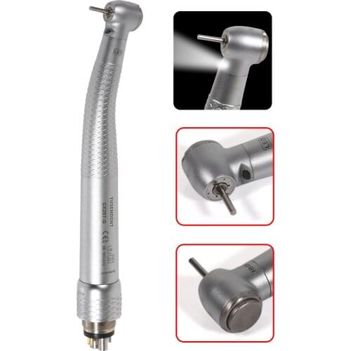 YUSENDENT Dental Fiber Optic LED Turbine High Speed Handpiece /6Hole Quick Coupler GW UK-1/ Replace Rotor