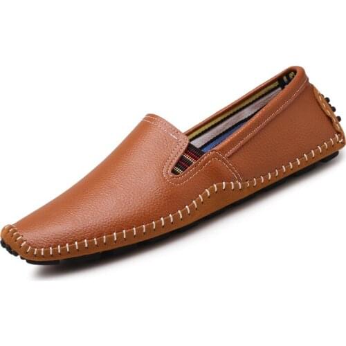 Y-37 Designer Men Loafers Shoes Leather Summer Platform Casual Shoes Men Lightweight Moccasins Driving Shoes Flats Big Size 47