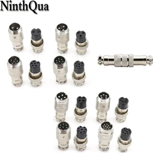 1set 12mm / 16mm 2P 3P 4P 5P 6P 7P 8P 9P Male & Female Butt Joint Connector Kit GX12 GX16 Socket + Plug Aviation Plug Interface