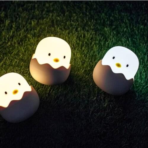 1 Piece Eggshell Chicken Emotion Light Creative Night Light Baby Feeding Light Bedside Night Light Cute Lamp for Bedroom