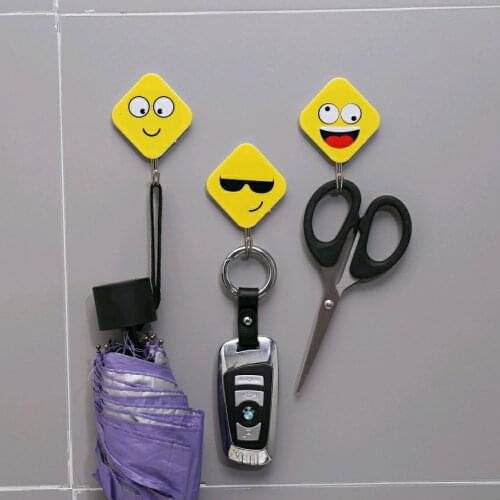 10pcs/lot Good Mood Everyday Storage Hook Smiley Universal Multifunction Storage Hook Tool Kitchen Bathroom Living Room E11251