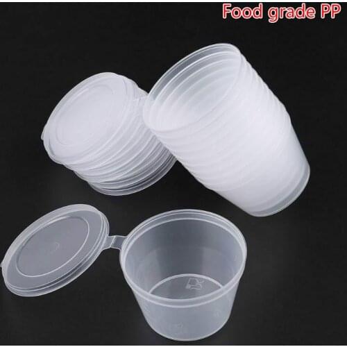 10PCS Disposable Sauce pot Chutney Cups Slime Storage Container Boxes With Lid