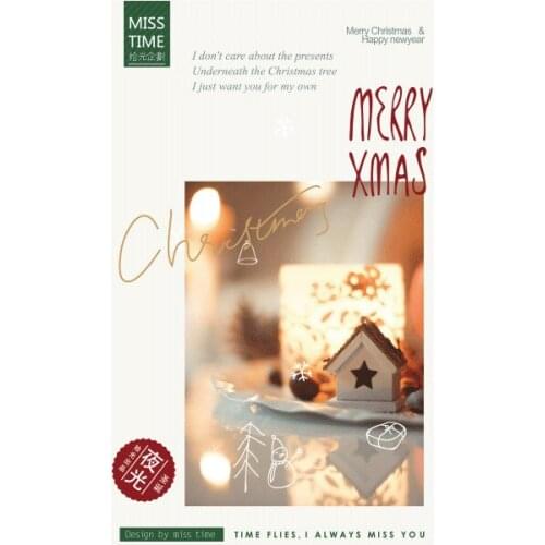 30Sheets/Set 2019 New Merry Christmas Luminous Postcard /Greeting Card/wish Card