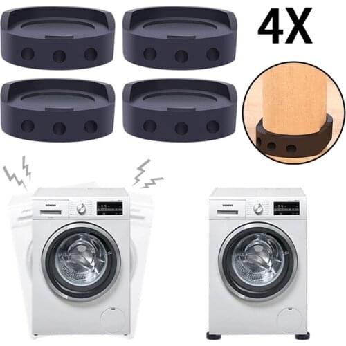 4pcs Anti Vibration Feet Pad Washing Machine Rubber Mat Noise-Reducing Furniture Legs Protector Mats Washing Machine Accessories