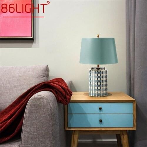 86LIGHT Luxury Table Lamp Contemporary LED Ceramic Decorative Pattern Desk Light Luxury for Home Bed Room