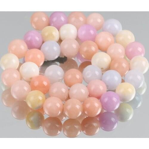 Natural Stone Purple Jades Chalcedony Beads Round Loose Spacer Beads For Jewelry Making DIY Bracelets 6/8/10/12mm 15"Inches