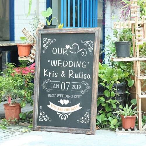 Rectangle large hand made retro wooden blackboard antique