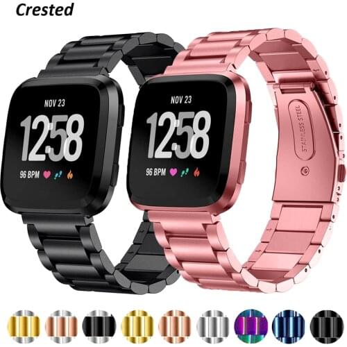 Stainless Steel band for Fitbit Versa/Lite/Versa2 Smart watch replacment band 316L Metal Belt Bracelet strap Fitbit Versa 2 band