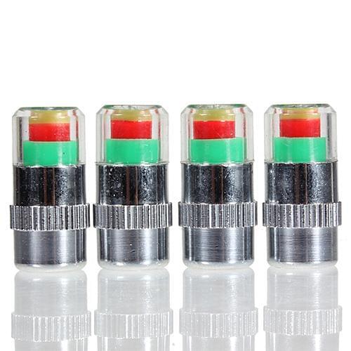 4 Pcs Auto Car Tire Pressure Monitor Valve Stem Caps Sensor Indicator Alert Monitoring Cap Sensor Tyre Alert Diagnostic Tool