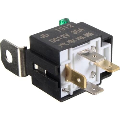 DC12V 30A 4 Pins Electronic Relay Car Automotive Relay with Insurance Film Car Bike Auto Fused On/Off Relays