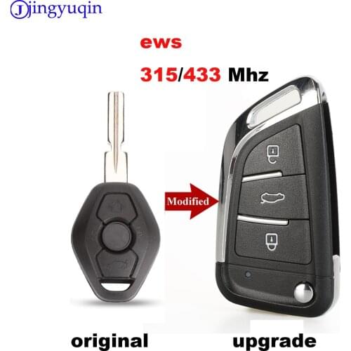 Jingyuqin Upgrade EWS ASK 315/433Mhz 7935 ID44 Remote Key For BMW EWS X3 X5 Z3 Z4 1/3/5/7 Series Keyless Entry Transmitter HU58