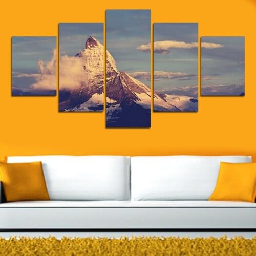 Oil Painting 2017 New Hot Unframed 5 Piece Landscape Modern Home Wall Decor Canvas Picture Art Hd Print Painting On Artworks