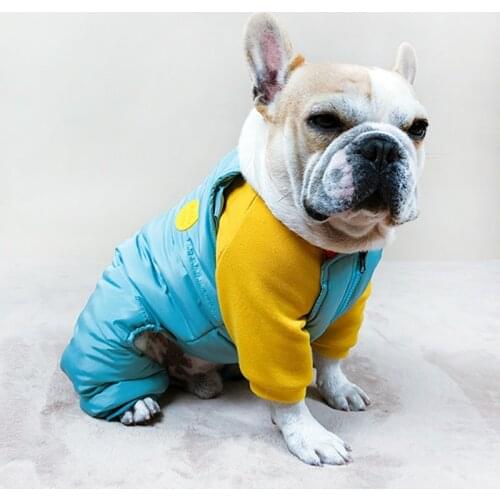 [MPK Dog Winter Wear] Wongtim Down Jacket for French Bulldogs and Pugs, Leg Warmer