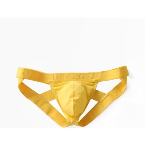 Male Underwear Sexy Solid Underwear Low Waist Mens Underpants Cotton Exotic Mens Jockstrap Thong Mens G-Strings & Thongs