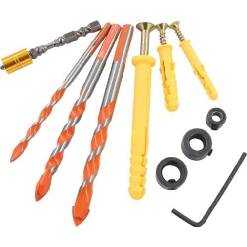 Photo Frame Fixed Punch Drill Bit Set Woodworking Tools Tile Wall Hole Punch with Limit Ring