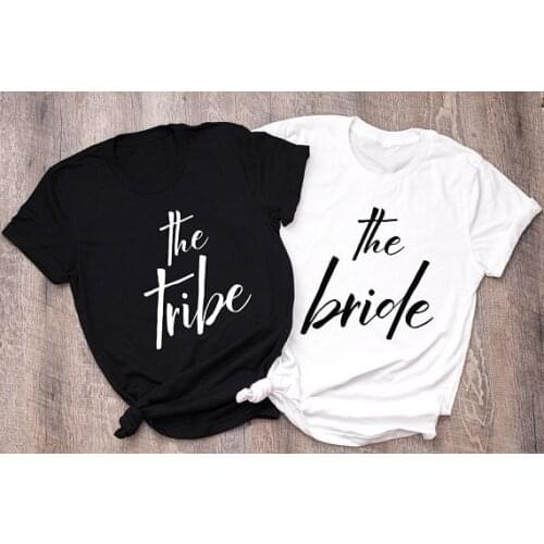 Bride Tribe Tee Proposal Clothing Bachelorette Party T shirt Sugarbaby The Bride Unisex Shirt Bridesmaid Gift Drop ship
