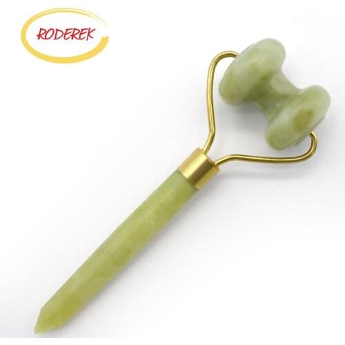 Massage Jade Roller Natural Jade Facial Roller Slimming Face Massager Health Dermarolelr for Anti Cellulite