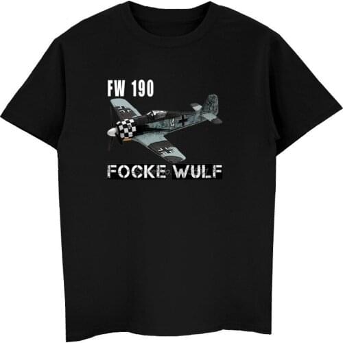 New Summer Cool T-shirt Focke Wulf Fw 190 - German Plane Wwii -amazing Graphic Tshirt Casual Male Cotton Tees Tops Harajuku