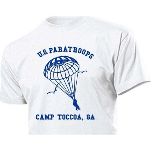2019 New Summer Style Fashion T-shirt US Army T-Shirt Paratrooper Trainings Camp Toccoa FJ WWII WK2 3-5XL Marines Seals
