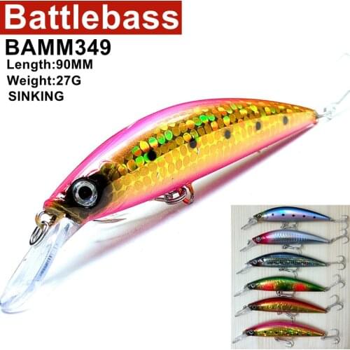NEW Minnow 90mm 27g fishing lures deep diving lure swimbait ice fish crankbait whopper plopper Sink bass bait japan tackle pesca