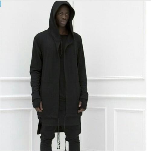 New Mens Hooded Cardigan Long Sleeve Coats Goth Gothic Punk Hoodie Jacket Fashion Leisure Comfortable Versatile 2020