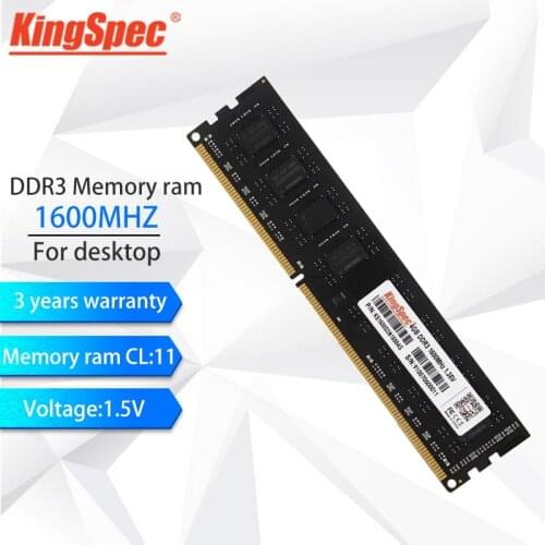 KingSpec ddr3 Memoria RAM Desktop memory ddr3 4GB 8GB RAM Memoria Ram For Desktop ddr 3 1600MHz ram ddr3 4gb 8gb for Computer PC