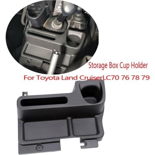 Car Armrest Storage Box Cup Holder Tray Center Console Organizer For Toyota Land Cruiser LC70 76 78 79