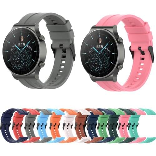 Soft Silicone Wrist Strap For Samsung Galaxy Watch 3 45mm 41mm Band Sports Bracelet For Huawei Watch GT 2 Pro / GT2 42mm 46mm