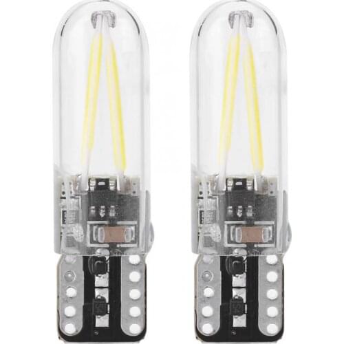 Signal Lamp Pair of 8-28V W5W T10 Glass COB Filament LED Car Interior Reading DRL Turn Signal LED Bulb Daytime Running Lights