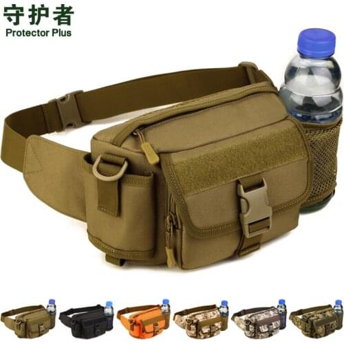 Tactical Waist Bag Protector Plus Y116 Camouflage Nylon Sports Bag Military Kettle Bag Outdoor Hiking Running Bag