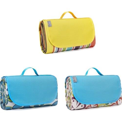 Waterproof Pocket Beach Blanket Folding Camping Mat Mattress Portable Lightweight Mat Outdoor Picnic Mat Sand Beach Mat