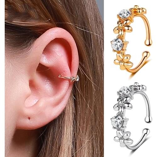 1 piece Korean Style Clip on Earrings for Women Geometric Clip Earring Without Piercing