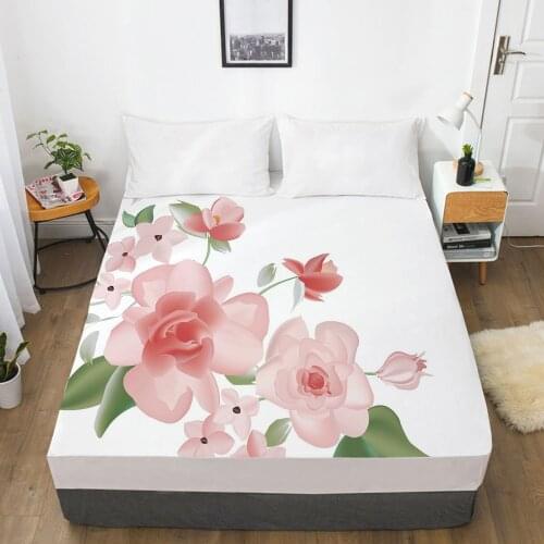 1PC Fitted Sheets Mattress Cover With Elastic Band 3D Bed Sheet Linens 90x200 200x200 Bed Sheet Customize any size design