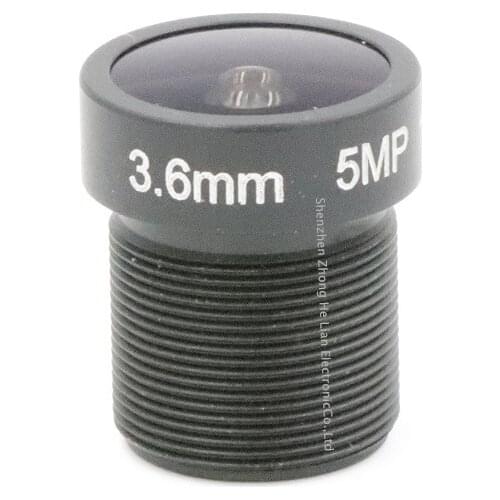 3.6mm Lens 5.0 MegaPixel Wide-angle 75 Degree MTV M12 x 0.5 Mount Infrared Night Vision Lens For CCTV Security Camera