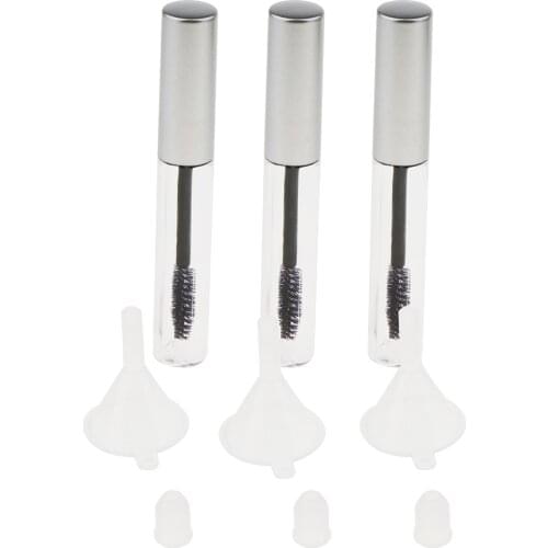 3pcs Empty Mascara Tube Liquid Bottles Eyelash Extension Vial 10ml - Black