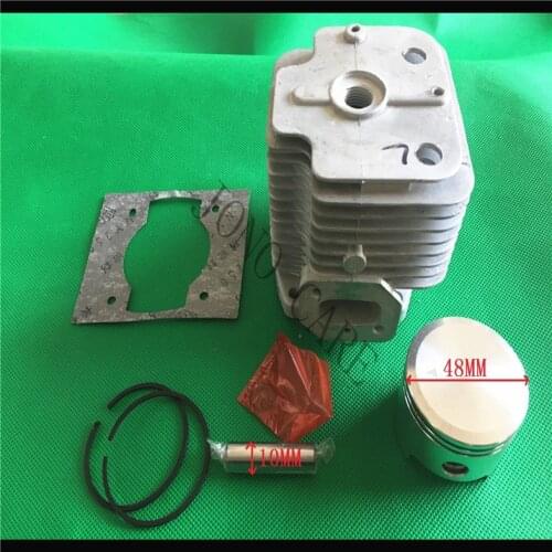 48F CYLINDER PISTON KIT 48mm FOR 1E48F 6300 2 STROKE 63CC GASOLINE MOTOR EARTH AUGER DRILLER LEAF BLOWER ZYLINDER ASSEMBLY