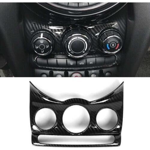 Carbon Fiber Auto Accessory Console AC Switch Control Frame Trim For BMW MINI Cooper F55 F56 2016 2017 2018 2019 2020